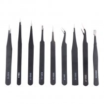 9 in 1 Metal Tweezers Repairing Disassemble Tool Kit