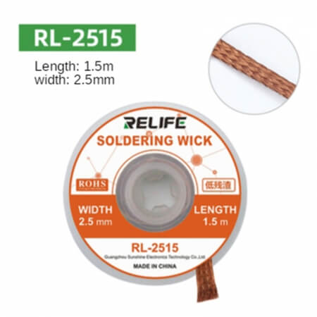 RELIFE RL-2515 Solder Wick 2.5mm*1.5m