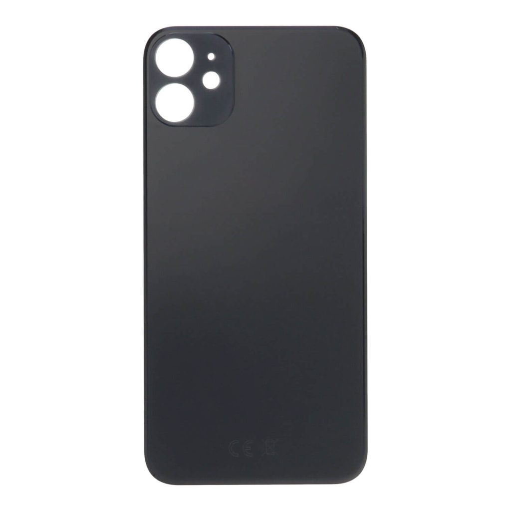 iPhone 11 Backcover Replacement with Adhesive – EU & Large Hole Version - Black