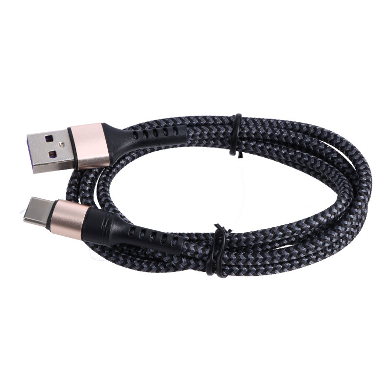 Fast Charging Cable Type-C Nylon Weave - 1M 5A - PD40W - Gold