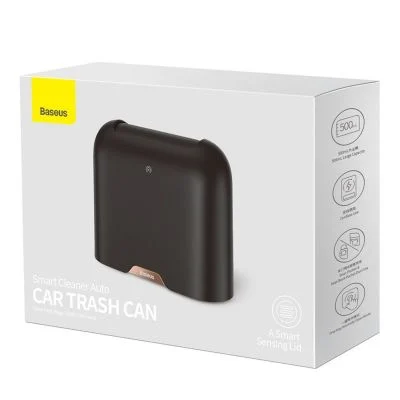 Baseus Car Smart Cleaner Auto Car Trash Can (includes Free Trash Bags 2 Rolls60 pcs Each) - Black (CRLJT01-01)