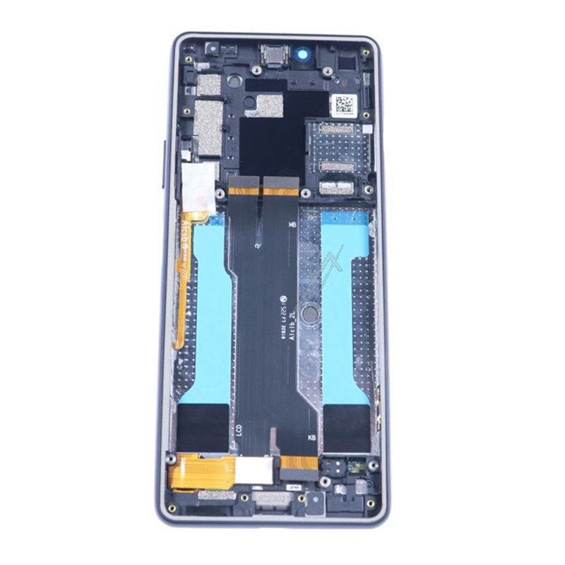 Display + Touch Screen Replacement with Frame for Sony Xperia 10 III - Black - Service Pack