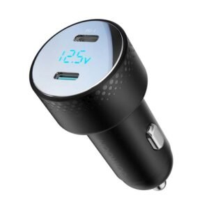 Joyroom Car Charger U+C, QC 3.0, PD, 70W - Black - JR-CCD02