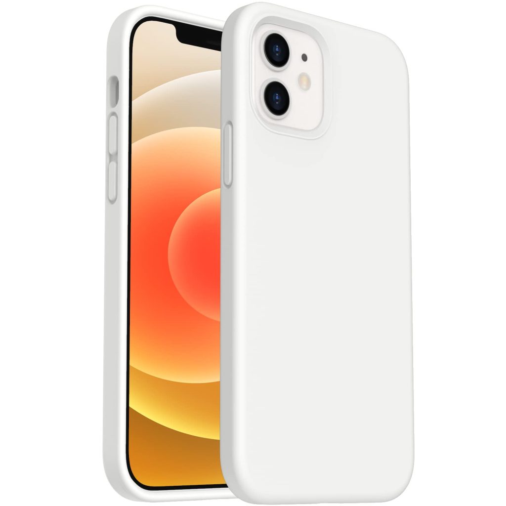 Full Coverage Liquid Silicone Case for iPhone 12 Mini - White