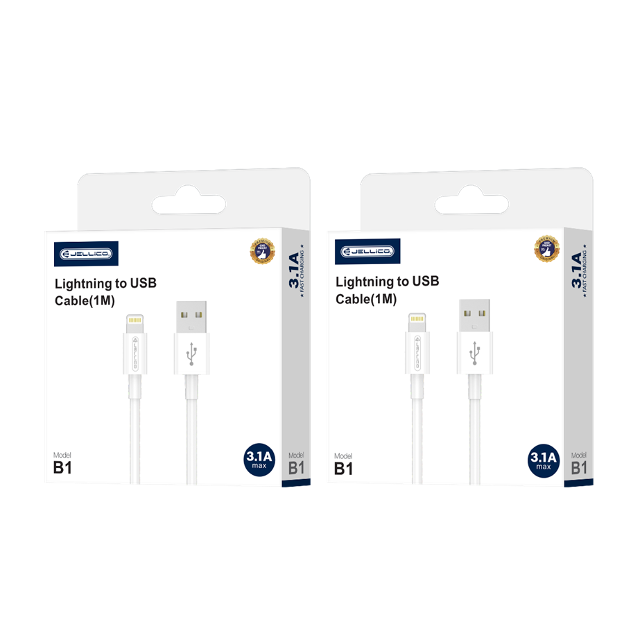 JELLICO B1 Lightning Charging Data Cable – 3.1A - 1M