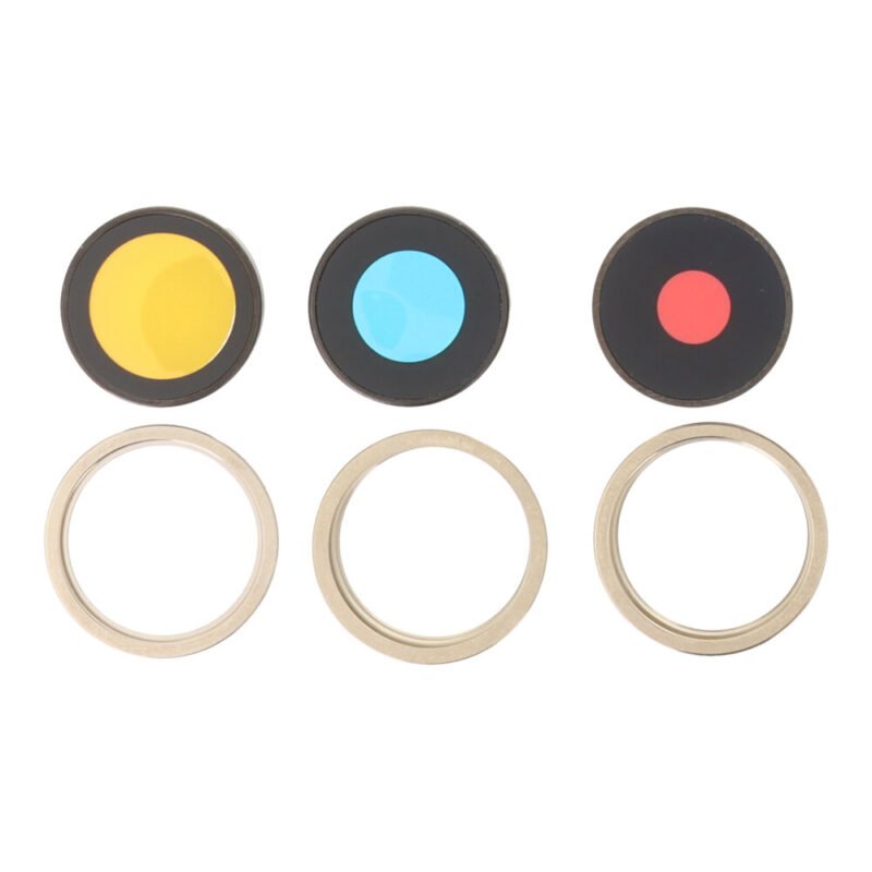 Camera Lens Replacement with Frame for iPhone 14 Pro/14 Pro Max – Gold - 3pcs