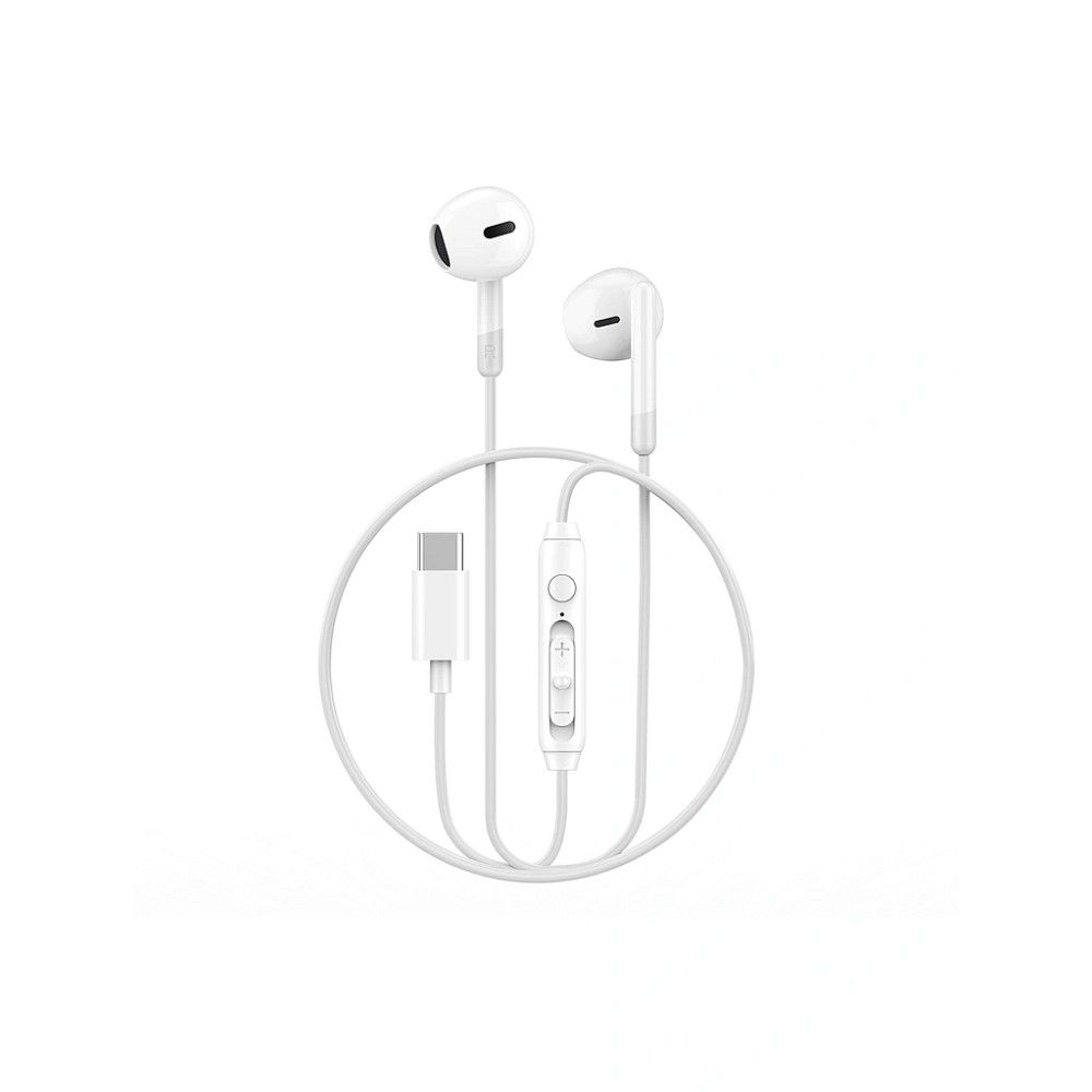 Stereo Headphones on Cable WiWU EB314 USB C (DAC) - White