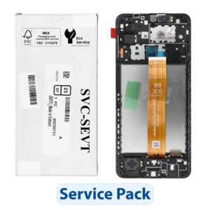 LCD Display and Touch Screen Replacement with Frame for Samsung Galaxy A12 A127F - GH82-26485A - Service Pack