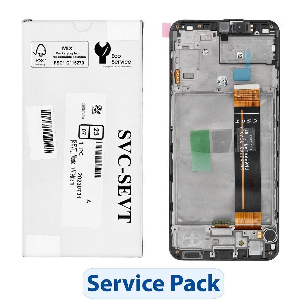 LCD Display and Touch Screen Replacement with Frame for Samsung Galaxy A23 4G - A235F GH82-28563A - Service Pack