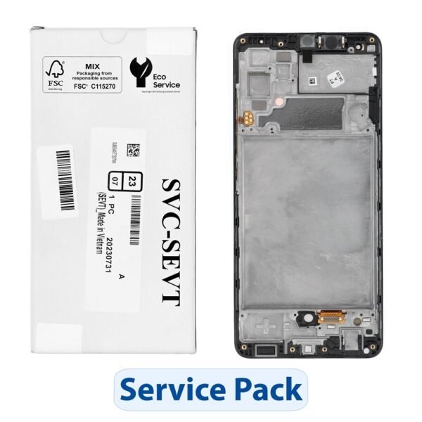 LCD Display and Touch Screen Replacement with Frame for Samsung Galaxy A32 4G A325F - GH82-25579A - Service Pack