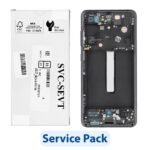 LCD Display and Touch Screen Replacement with Frame for Samsung Galaxy S21 FE G990B - GH82-26420A - Graphite - Service Pack