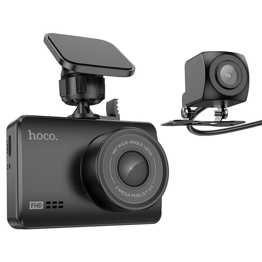 Car Camera with 2.45 inch Display & Rear Camera HOCO DV3 1080P30fps - Black