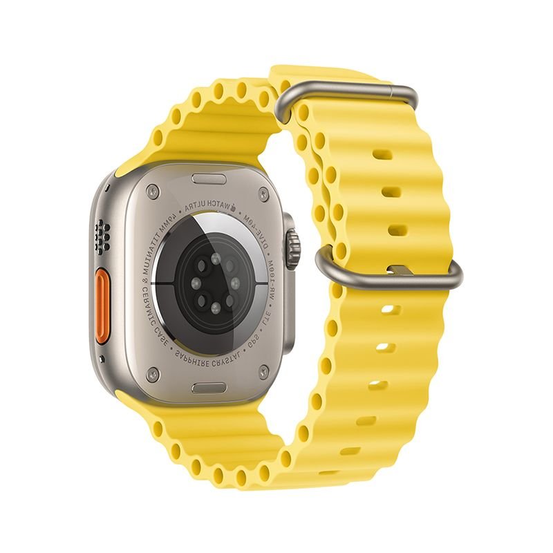 Strap for Apple Watch 42 44 45 49 mm - Forcell F-Design FA12 - Yellow