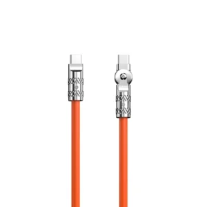 USB Cable Dudao L24CC USB-C - USB-C Angled Cable with 180° Rotation 120W 1m - Orange