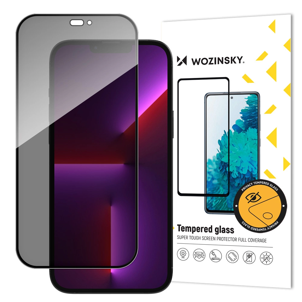 Wozinsky Privacy Tempered Glass for iPhone 14 Pro with Anti Spy Privatizing Filter