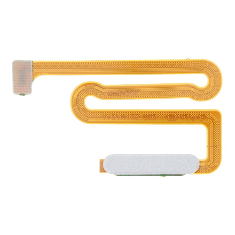 Power Button and Fingerprint Sensor Flex Cable for Samsung Galaxy A12/M12 - White - OEM