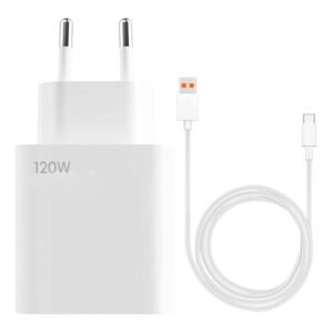 Charger 120W with USB Type-C Cable for Xiaomi - EU Plug - White