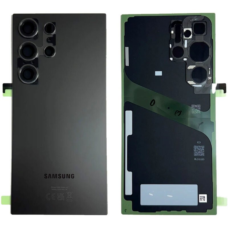 Backcover with Camera Lens for Samsung Galaxy S24 Ultra – Titanium Black – Full OEM