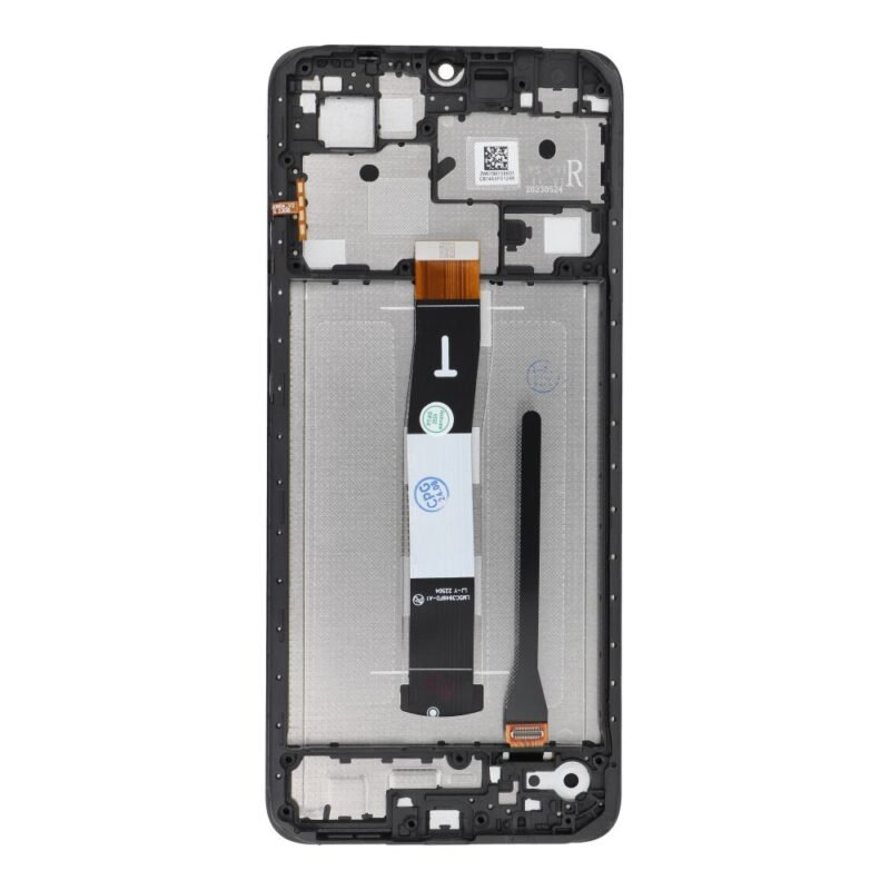 LCD Display and Touch Screen Replacement with Frame for Xiaomi Redmi 12C – Black – OEM