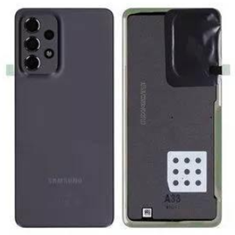 Backcover with Camera Lens for Samsung Galaxy A33 5G A336 - Black - GH82-28042A - Service Pack